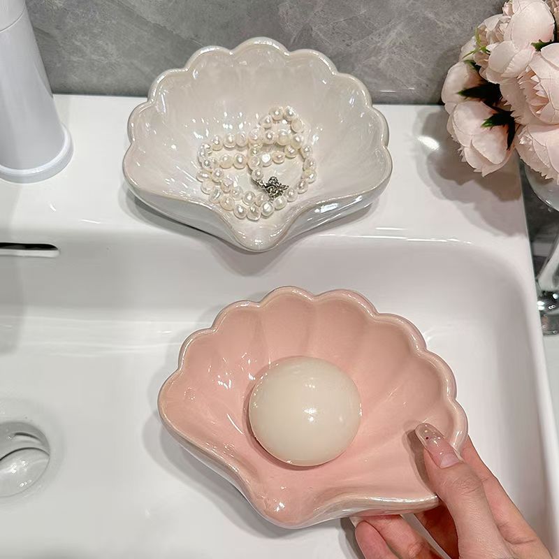 Soap Dish Draining - ความคิดสร้างสรรค์ส่วนบุคคลจานสบู่ห้องน้ําเซรามิคสบู่กล่องห้องน้ําชั้นวางสบู่กล่องในครัวเรือนอ่างล้างหน้าสบู่ท่อระบายน้ํา