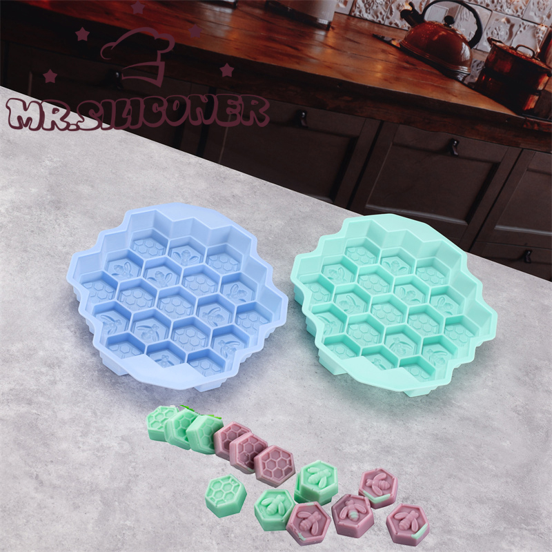 Soap Making Tutorial - ซิลิโคน 19 มือถือ Bee เค้กรังผึ้งช็อกโกแลตสบู่สบู่ไอซิ่งแม่พิมพ์แม่พิมพ์เทียน DIY