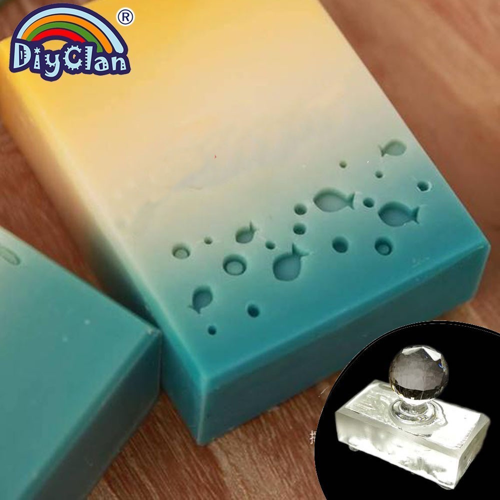 Soap Making Business - แสตมป์อะคริลิคทำมือลายปลาแสนน่ารัก สำหรับทำสบู่ลายทะเล โปร่งใส DIY ทำสบู่ธรรมชาติออร์แกนิค พร้อมตราประทับ