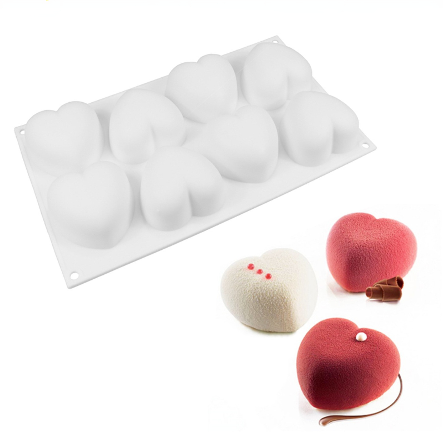 Soap Making Business - Love Heart ซิลิโคนสบู่แม่พิมพ์เทียนทําด้วยมือชุด DIY ช็อกโกแลตน้ําแข็งสบู่พลาสเตอร์เรซิ่นเค้กตกแต่งเบเกอรี่เครื่องมือ