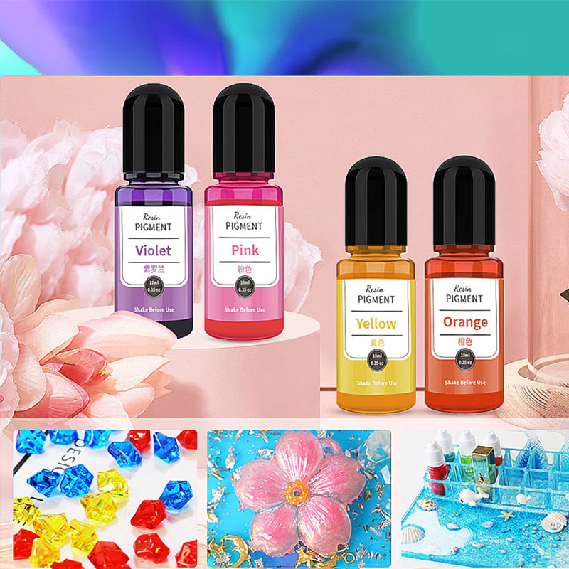 Soap Making Liquid - สีผสมเรซิ่นอีพ็อกซี่ชนิดน้ำ 10 มล./ขวด สีผสมเรซิ่นอีพ็อกซี่แบบกระจายตัว สำหรับงาน DIY