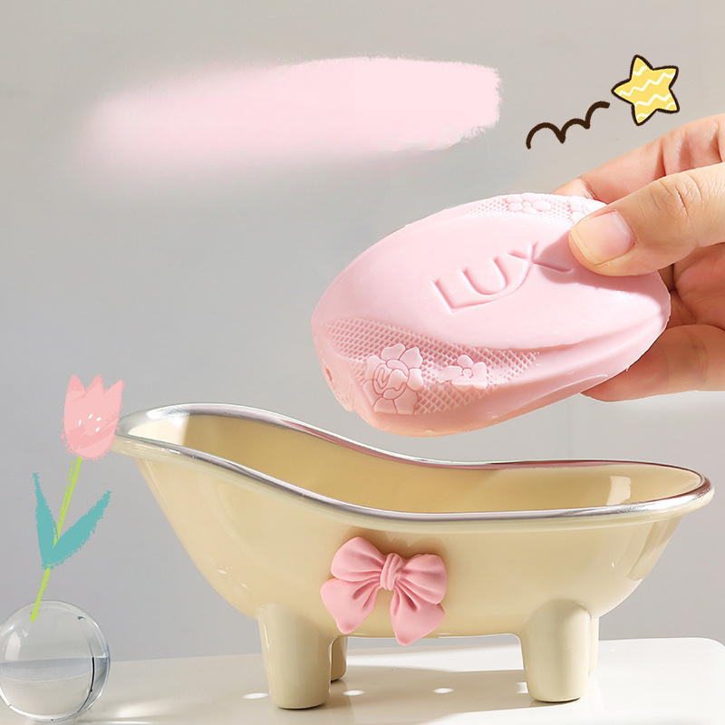 Soap Dish Draining - ที่วางสบู่พลาสติกน่ารักสำหรับห้องน้ำ - ที่วางสบู่พร้อมระบบระบายน้ำแบบสร้างสรรค์ - ถาดอุปกรณ์ในห้องน้ำ