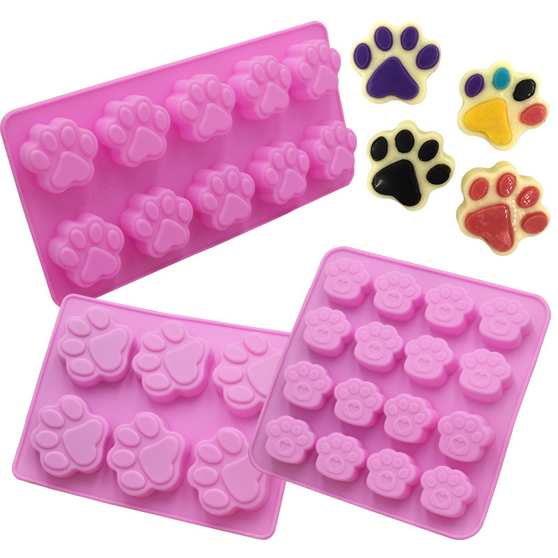 Soap Making Party - Cat Claw รูปร่างช็อกโกแลตซิลิโคนแม่พิมพ์ DIY เบเกอรี่เค้กตกแต่งแม่พิมพ์พุดดิ้งเยลลี่สบู่แม่พิมพ์หยดกาวแม่พิมพ์ถาดน้ําแข็ง
