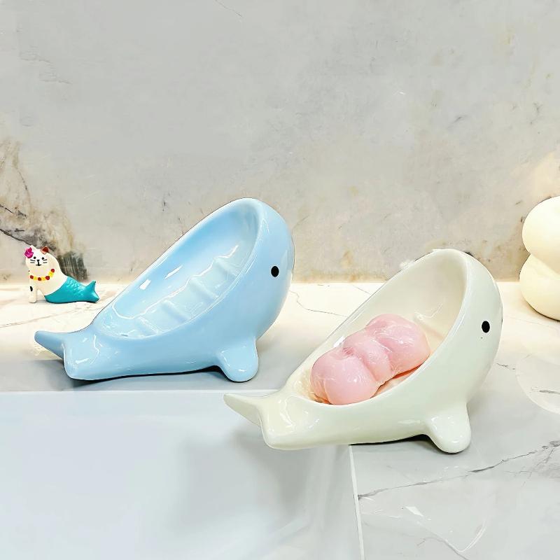 ที่วางสบู่รูปปลาวาฬสุดสร้างสรร - Soap Dish Draining บทวิจารณ์และราคา