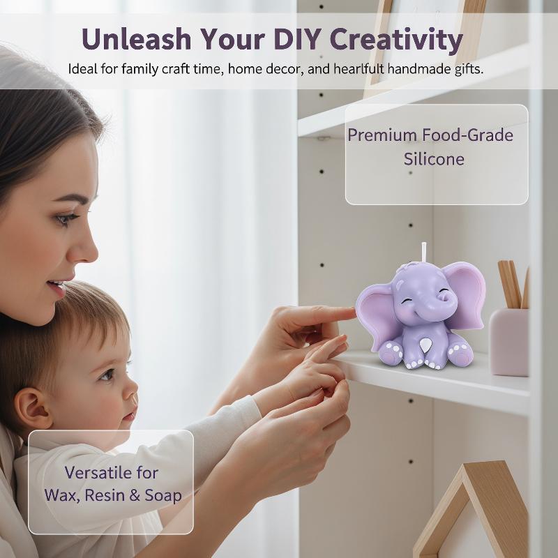 แม่พิมพ์เทียนซิลิโคนรูปช้าง 3  - Soap Making Party บทวิจารณ์และราคา