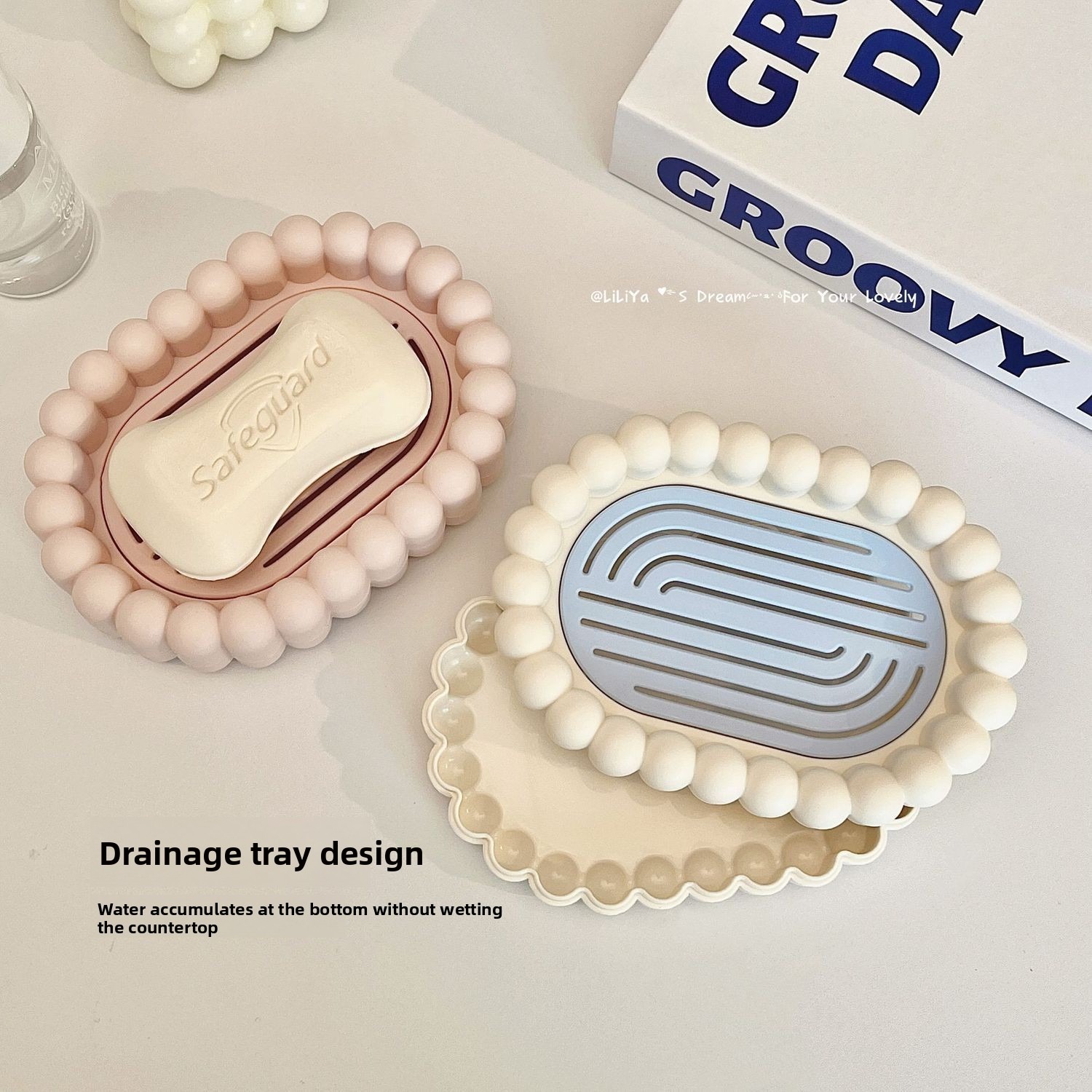 กล่องสบู่ในห้องน้ำ จานสบู่พลาส - Soap Dish Draining บทวิจารณ์และราคา