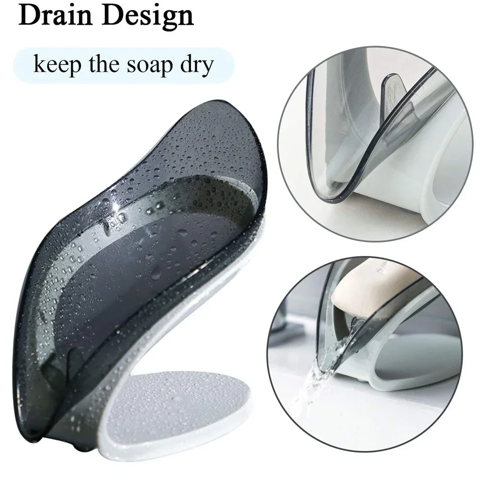 ที่วางสบู่รูปใบไม้พร้อมที่ยึดแ - Soap Dish Draining บทวิจารณ์และราคา