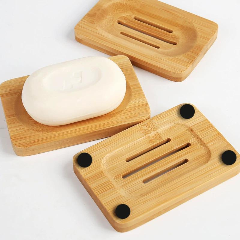 จานวางสบู่ไม้ไผ่ธรรมชาติ 1 ชิ้ - Soap Dish Draining บทวิจารณ์และราคา