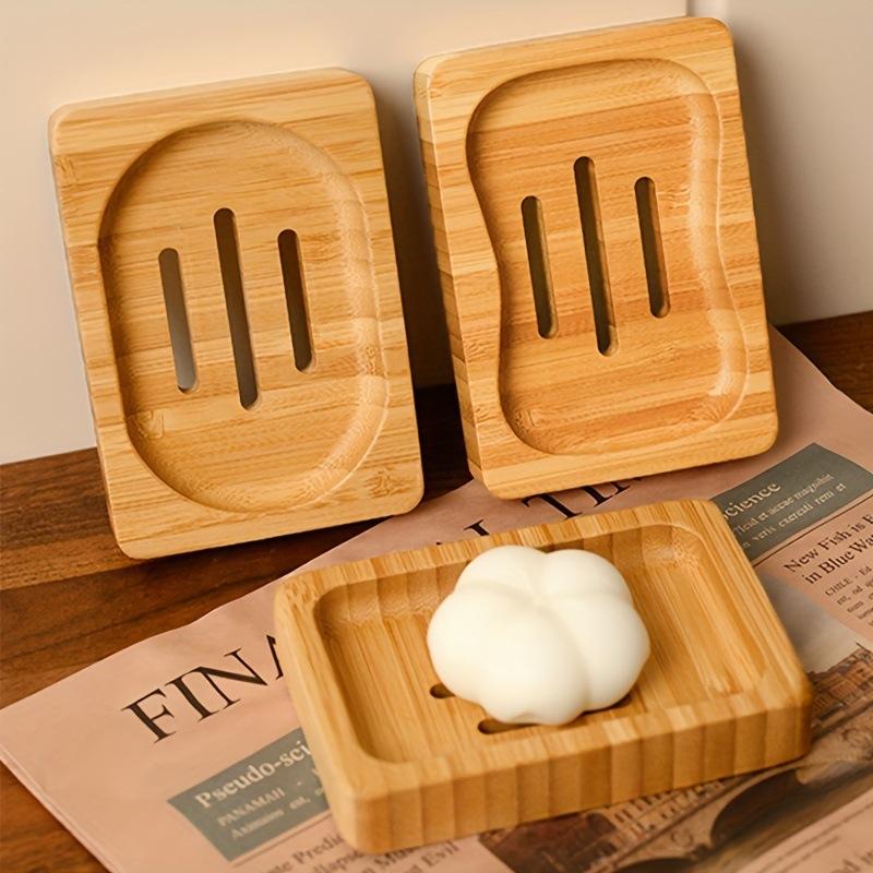 จานวางสบู่ไม้ไผ่ธรรมชาติ 1 ชิ้ - Soap Dish Draining บทวิจารณ์และราคา
