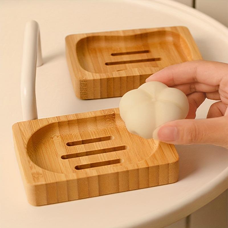 จานวางสบู่ไม้ไผ่ธรรมชาติ 1 ชิ้ - Soap Dish Draining บทวิจารณ์และราคา