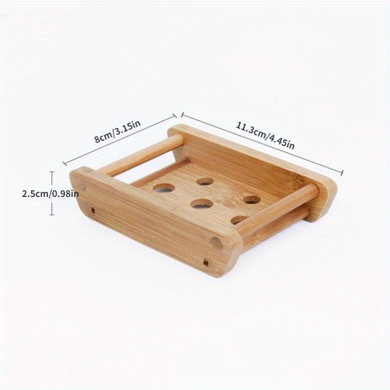 กล่องสบู่ไม้ไผ่ 1 ชิ้น ที่วางส - Soap Dish Draining บทวิจารณ์และราคา