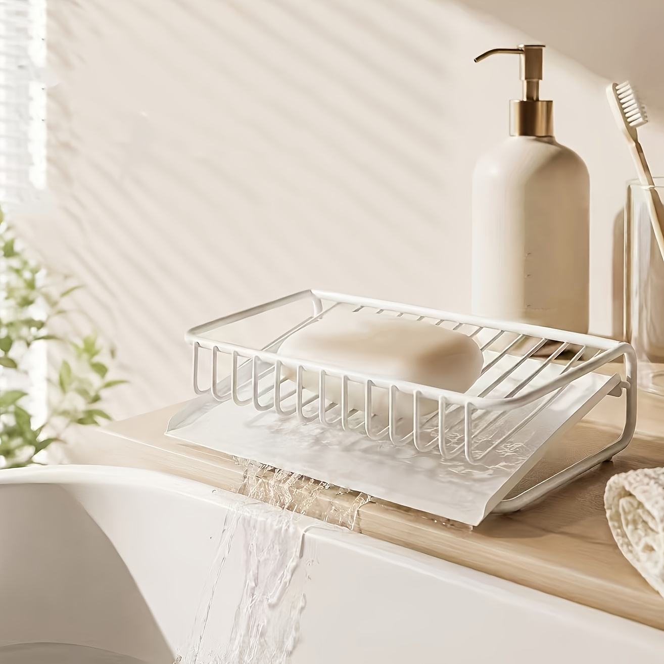 ที่วางสบู่พลาสติก 1 ชิ้น พร้อม - Soap Dish Draining บทวิจารณ์และราคา