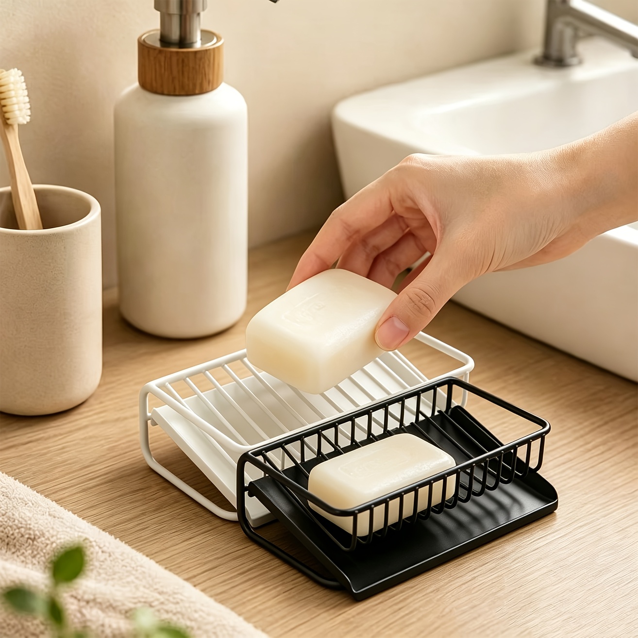 ที่วางสบู่พลาสติก 1 ชิ้น พร้อม - Soap Dish Draining บทวิจารณ์และราคา