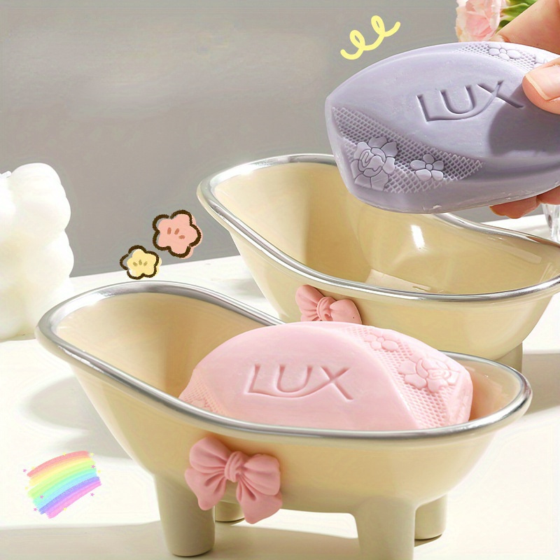 ที่วางสบู่พลาสติกน่ารักสำหรับห - Soap Dish Draining บทวิจารณ์และราคา